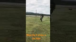 Them 2 strokes ain’t made for everybody  #kx65 #bikelife #wheeliefail
