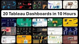 Create 20 Amazing Interactive Tableau Dashboards in Just 10 Hours