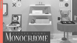 Escape Rooms Monochrome Walkthrough (NAKAYUBI) | 脱出ゲーム