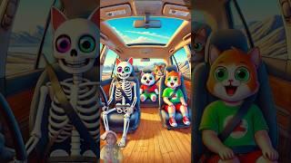 ️ Evolution of cat: driver  skeleton and cat Baby  KP Milky #catlover #cute #shorts