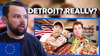 European Reacts: Brits try Detroit Pizza for the first time!