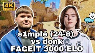 s1mple POV vs donk, donk:"GOAT" (mirage) | Oct 9, 2024 #cs2 #pov