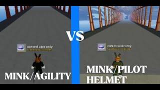 (Mink With Agility) vs (Mink With Pilot Helmet)