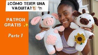 [PASO A PASO] cómo TEJER una  Vaquita PATRÓN Gratis/ Fácil y Sencillo a Crochet en hilo terciopelo 