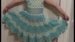 Вязанное платье " Нежность" Часть 2(Knitted dress for girl)