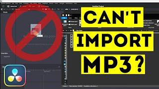 Why Can't You Import MP3 in Davinci Resolve ? Easy Fix