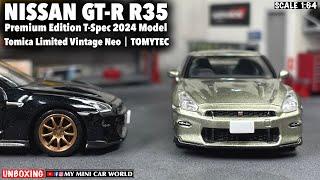 『MY MINI CAR WORLD』UNBOXING TOMYTEC 1/64 NISSAN GT-R R35 PREMIUM EDITION T-SPEC 2024 MODEL