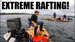 OPEN OCEAN ON A HOMEMADE RAFT!! - Worlds Most Capable Team Of Brothers.