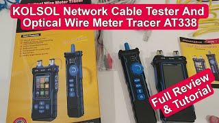 KOLSOL Network Cable Tester And Optical Wire Meter Tracer AT338, Unboxing, Instructions And Review