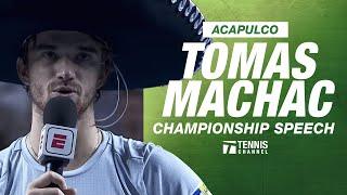 Tomas Machac Acapulco Champion Speech | 2025 Acapulco