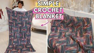 Log Cabin Crochet Blanket | Beginner-friendly Tutorial