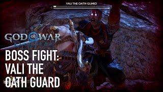 God of War Ragnarok - Kratos vs Vali the Oath Guard - Boss Fight