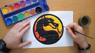 How to draw the Mortal Kombat logo