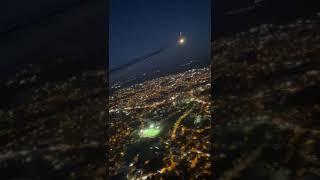 Stunning Night View from 35,000 Feet: Mesmerizing City Lights and Starry Sky! #travel