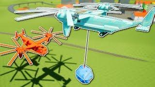 HELICOPTER WRECKING BALL BATTLE! - Brick Rigs Multiplayer Gameplay - Helicopter Battle!