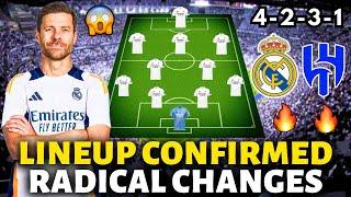 URGENT! REAL MADRID LINEUP CONFIRMED WITH RADICAL CHANGES! XABI ALONSO'S FIRST! REAL MADRID NEWS