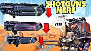 LOCKDOWN SHOTGUNS NERF DETAILED COMPARISON | WAR ROBOTS TEST SERVER |