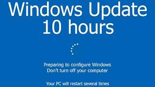 Windows Update Screen REAL COUNT 10 hours 4K Resolution