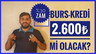 KYK BURS KREDİSİ 2.600₺ Mİ OLACAK? BURS KREDİ ZAMMI (ZAMLI BURS ÖDEMESİ NE ZAMAN?)