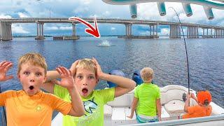 They Couldn't Believe What Ate The GIANT Baits We Put Out While Bridge Fishing!