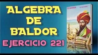 Algebra de Baldor Desde Cero - Ejercicio 221 - Ejercicios 1 al 15 de 44