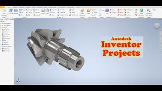 Autodesk inventor Tutorial - 3D Model 12 ( Helical Bevel Gear )