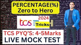 TCS Percentage - Zero to Hero | Solve Any Question in 30 Second |Easily Score 2-3 Marks in TCS | 