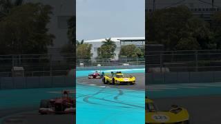 Watch the Ferrari 499P Modificata and the F138 tear up the circuit with hot laps.