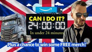 1 FULL DAY IN THE LIFE OF A HGV DRIVER | AMAZON UK | CLASS 1 TRUCK DRIVER VLOG | GIVEAWAY