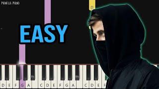 Alan Walker & Sasha Alex Sloan - Hero | EASY Piano Tutorial by Pianella Piano