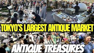 The BIGGEST Antique Market in Tokyo : INSANE Treasures & Bargains Finds !  