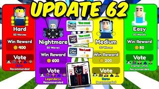 Toilet Tower Defense Update 62 VOTING and Toilet Tower Defense Palm Paradise Roblox #roblox