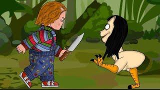 Momo Vs Chucky - Drawing Cartoons 2 