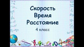 Скорость. Время. Расстояние. 4 класс