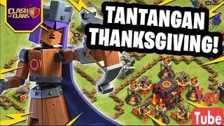 Cara Selesaikan Tantangan THANKSGIVING Dalam 1x Serangan Clash of Clans || #youtube #coc #gaming