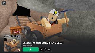 Escape The Mine Obby! ️Roblox game play through