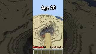 Minecraft MLG at Different Ages  (World's Smallest Violin)#shorts #minecraft