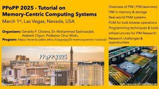 PPoPP 2025 Tutorial: Memory-Centric Computing Systems