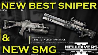 NEW BEST SNIPER PLAS 39 ACCELERATOR RIFLE AND NEW STA 11 SMG IN HELLDIVERS 2 TESTED