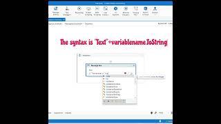 Displaying integer value in message box - UiPath Studio