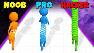 MAX LEVEL 'Toy Spring Man' NOOB vs PRO vs HACKER