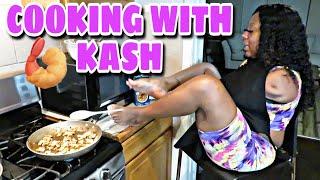 COOKING W/KASH (SMOTHERED CHICKEN & POTATOES)