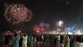 Amazing New Year 2025 Firework At Pattaya Beach In Thailand 