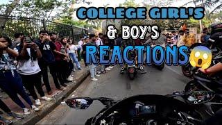 College Girls Shocking Reactions & College Boys Crazy Reactions On My NINJA H2|COPS VS SUPERBIKE