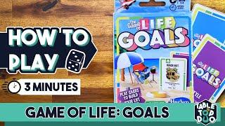 How to Play The Game of Life Goals in 3 minutes (Game of Life Card Game)