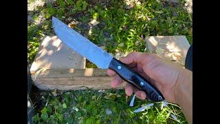 Testing Bark River Kalahari Camp II in A2 Steel. Carving, Chopping, Battoning.