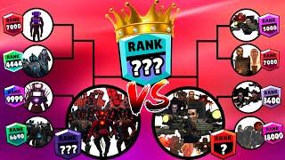 Skibidi toilet tournament brawl stars ranks up Speakerman titan team vs Skibidi Toilet Team