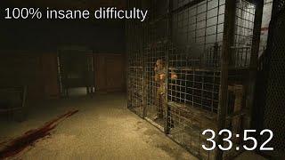 Outlast 100% Insane Difficulty Speedrun 33:52 ( WR )