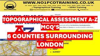 TfL Topographical A-Z Atlas COUNTIES surrounding LONDON | A-Z MCQ's |  WWW.NO1PCOTRAINING.CO.UK