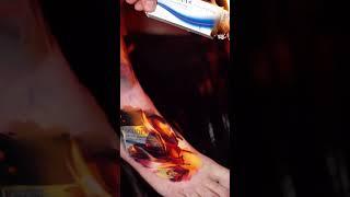 Pharmaceutical Blaze Tattoo: Skudex in Flames #drawing_complex #tattoo#funk #tattooideas#tattooart